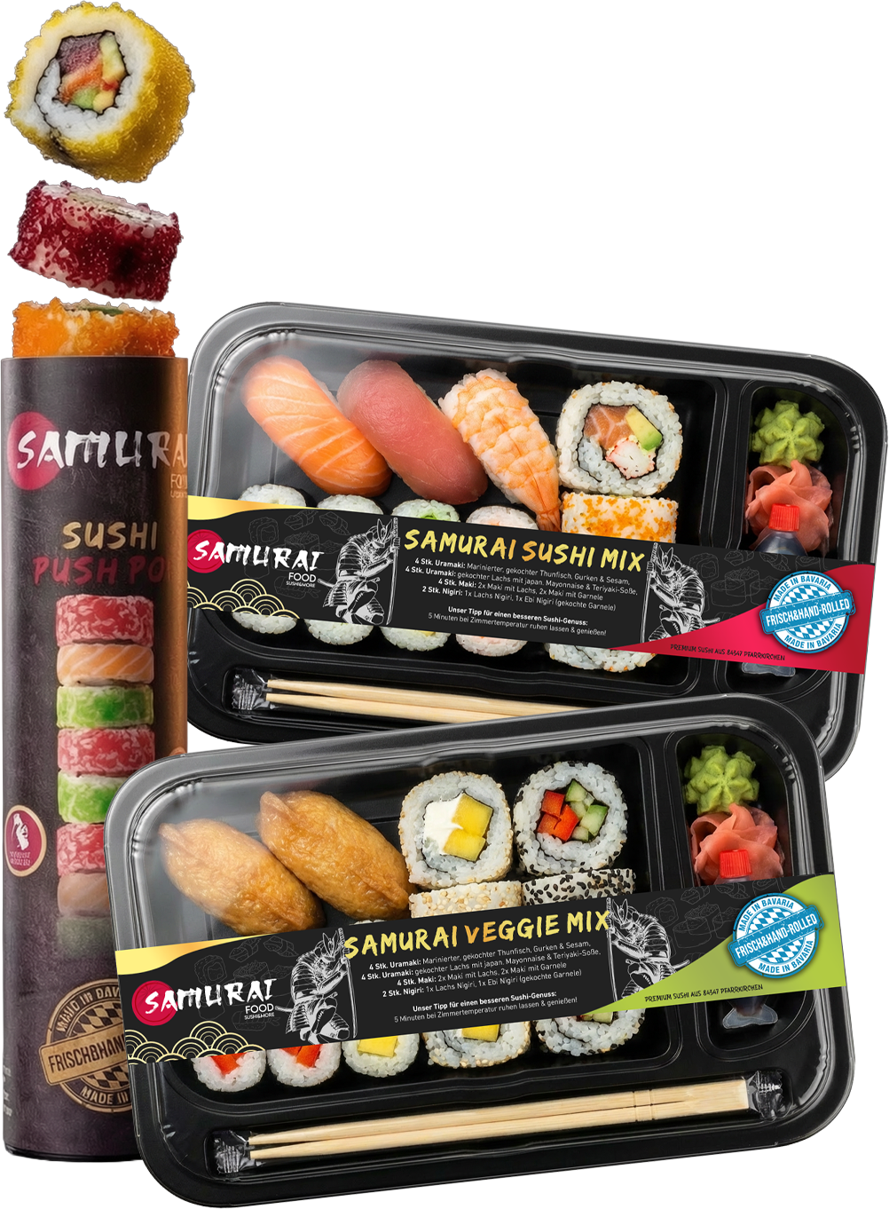 Samurai Food Rainbow Roll Push-Pop